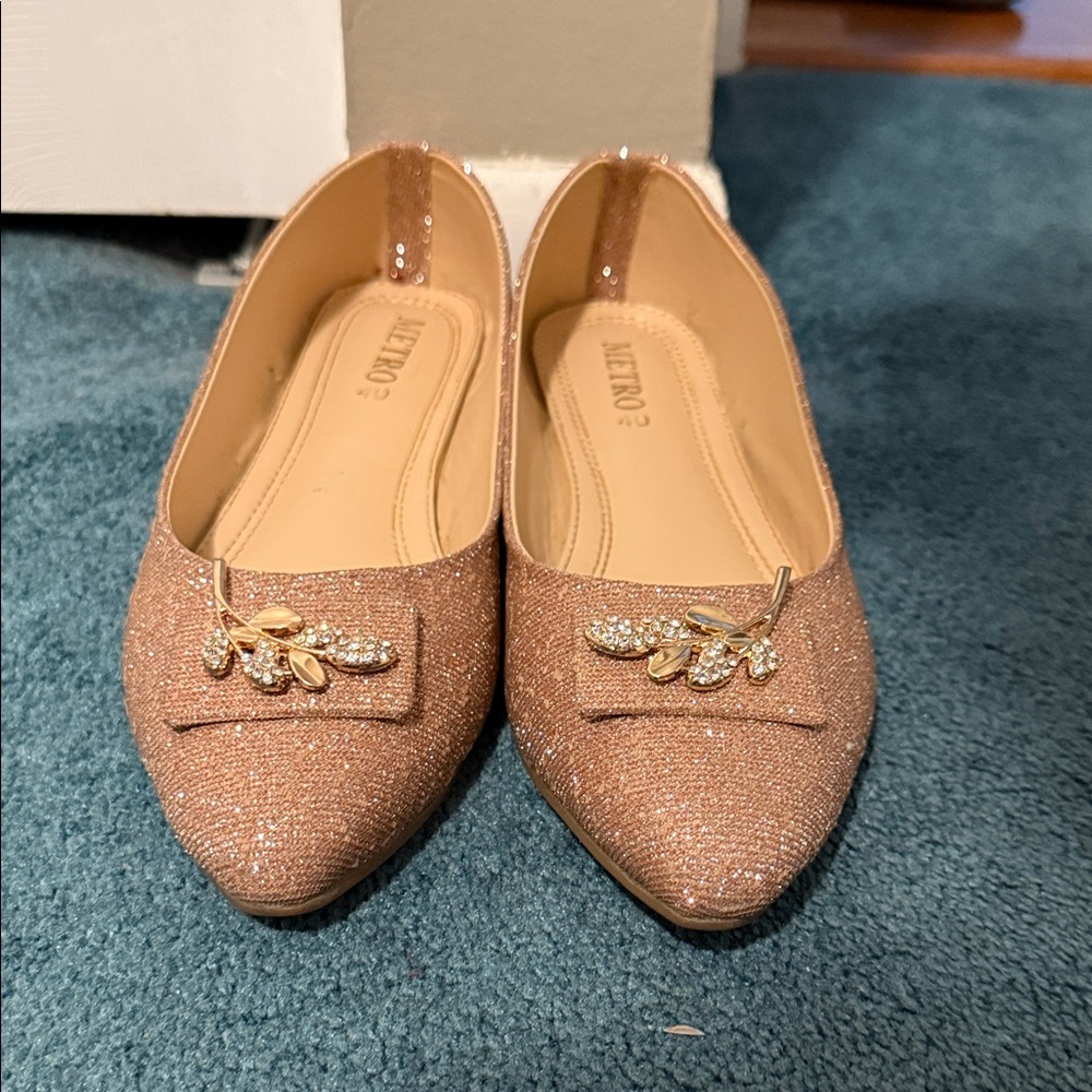 Aldo Women's Sparkling Gold Loafers